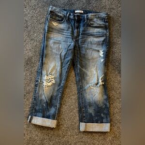 Banana Republic Distressed Boyfriend Jeans - Blue